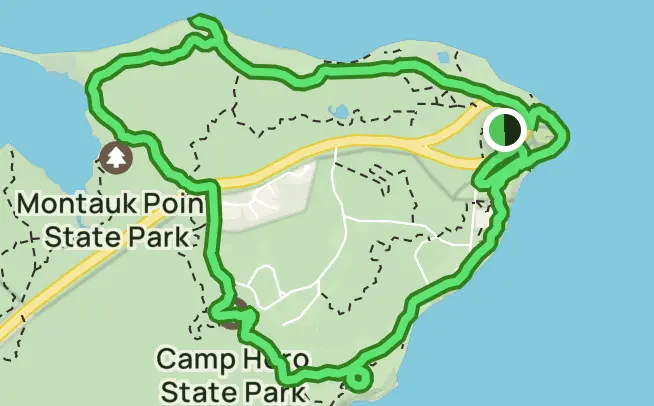 Montauk Point State Park Trails and Camp Hero State Park