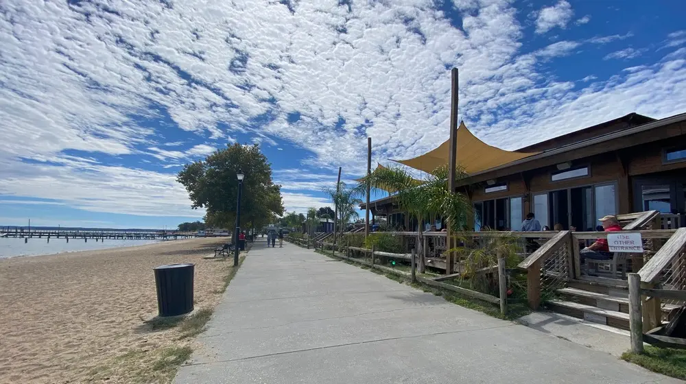 Colonial Beach's downtown boardwalk