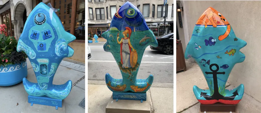 Greektown Chicago Introduces New Street Art Project with Fanciful Fish  Sculptures - Greektown Chicago