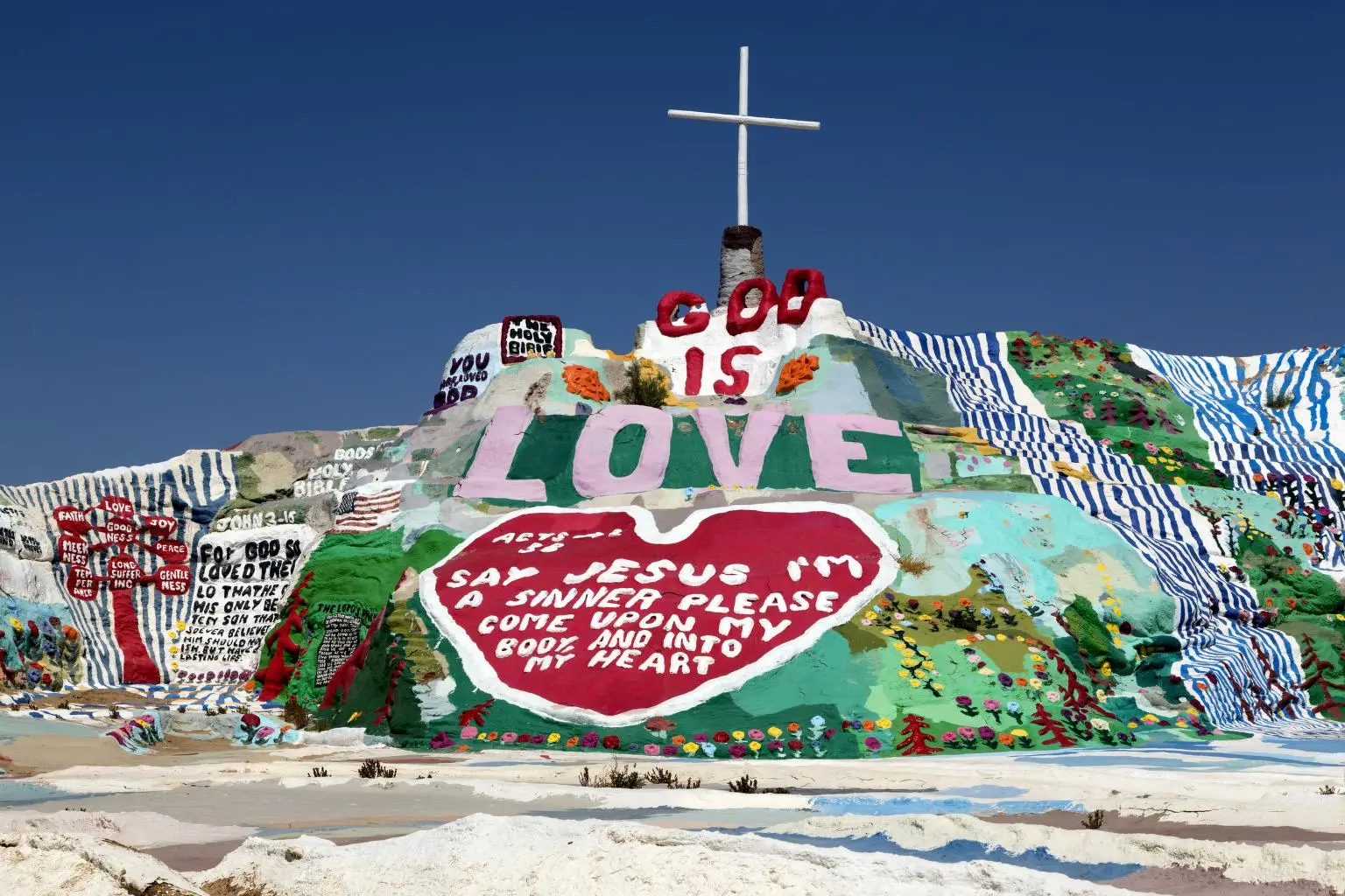 Salvation Mountain is an art installation covering a hill north of  Calipatria, California, near Slab City and just several miles from the  Salton Sea | Library of Congress