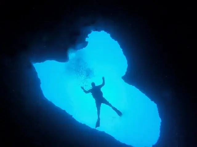 Obligatory shot at the Blue Hole in Guam : r/scuba