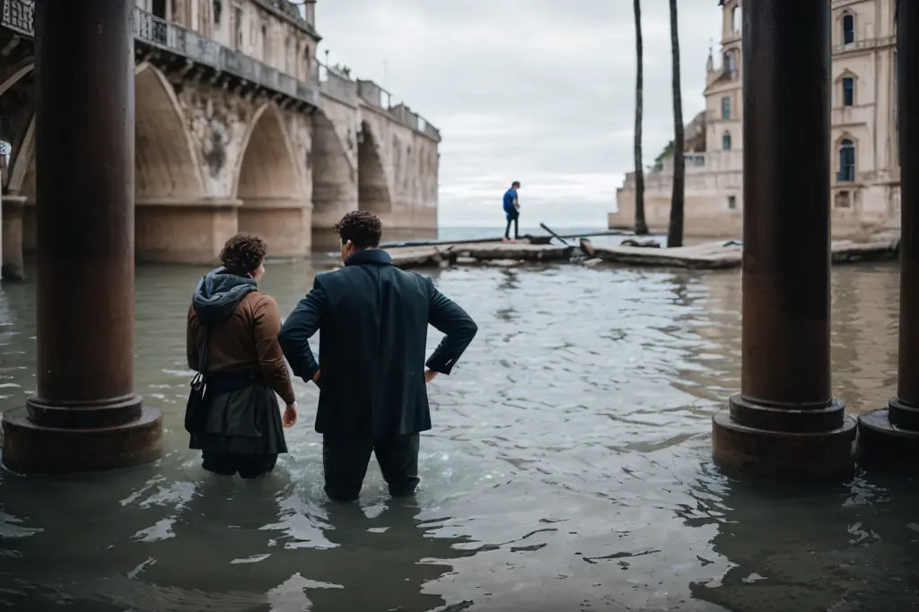 Venice's flooding has become another tourist attraction.