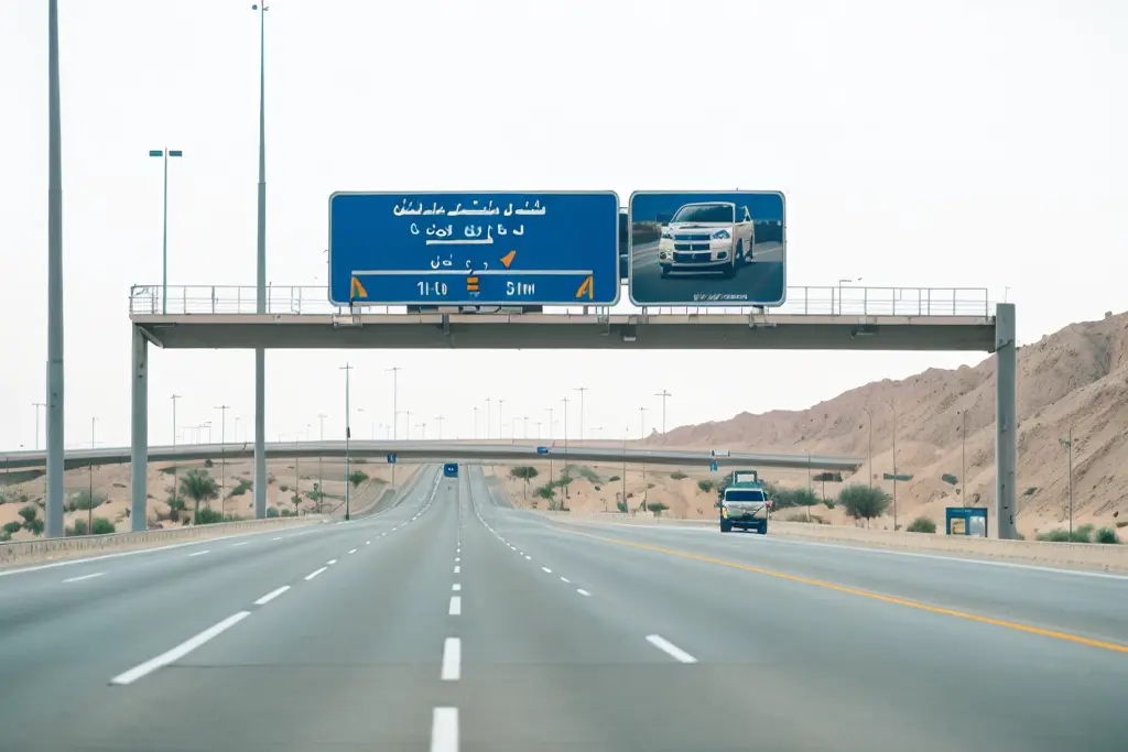 A road sign forcing non-Muslim drivers to exit a highway some 15 miles from the center of the holy city of Mecca.