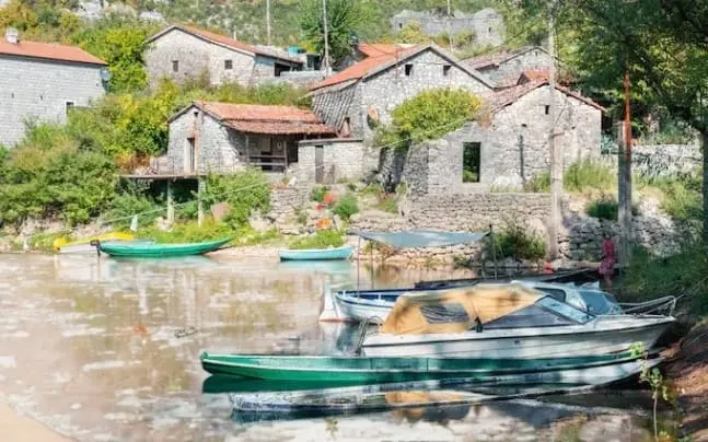 The beautiful village of Karuc sits at the edge of Lake Scutari, Europe's largest freshwater lake