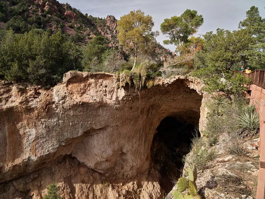 View of Tonto Natural Bridge, a natural arch near Payson, Arizona, that is believed to be the largest natural travertine bridge in the world - PICRYL - Public Domain Media Search Engine