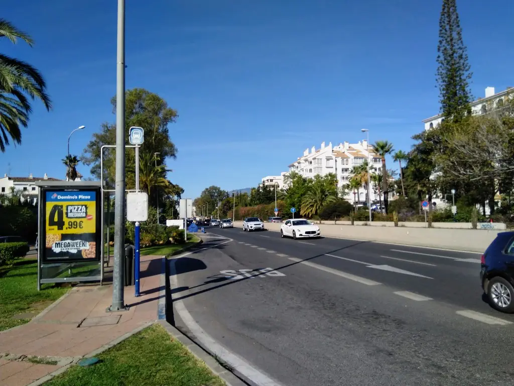 A7 motorway w busstop at Nueva Andalucia, Marbella | Flickr